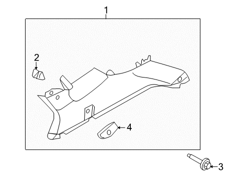 2011 Hyundai Tucson Interior Trim - Quarter Panels Cover-Rear Pillar S.R.S, RH Diagram for 85862-2S100-9P