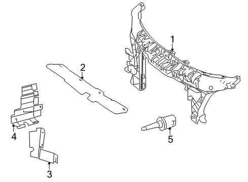 2009 Dodge Sprinter 2500 Radiator Support Radiator Cap Upper Diagram for 68013660AA