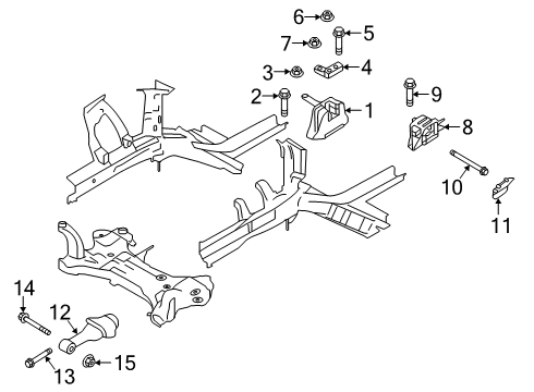 2021 Hyundai Veloster Engine & Trans Mounting Engine Mounting Bracket Assembly Diagram for 21825F2100