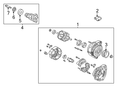 2001 Honda Odyssey Alternator Alternator (Reman) Diagram for 06311-P8F-A01RM