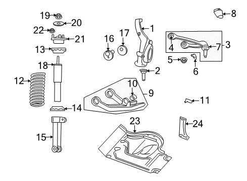 2003 Jeep Liberty Front Suspension Components, Lower Control Arm, Upper Control Arm, Stabilizer Bar Front Coil Spring Diagram for 52089071AC