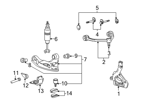 2002 Ford Explorer Sport Trac Front Suspension Components, Stabilizer Bar, Torsion Bar Shock Diagram for 3U2Z-18124-B