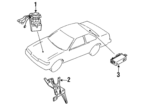 1990 Infiniti M30 ABS Components YODULE Assembly-Anti SKID Diagram for 47850-F6600