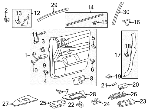 2010 Lexus LX570 Front Door Bulb Diagram for 00234-00194