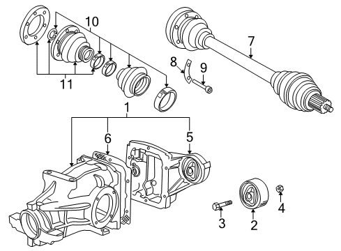 2000 BMW Z3 Axle & Differential - Rear Rubber Mounting Diagram for 33172228425