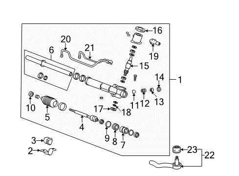 2004 Hyundai XG350 Steering Column & Wheel, Steering Gear & Linkage Stopper-Rack Diagram for 57714-38200