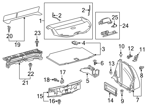 2020 Toyota Corolla Bulbs Front Panel Diagram for 58415-12040-C0