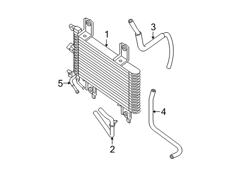 2008 Nissan Pathfinder Trans Oil Cooler Cooler Assembly-Oil Diagram for 21606-ZS20A