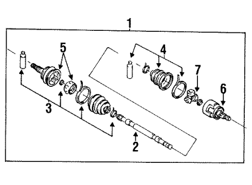 1987 Nissan Sentra Axle Shaft - Rear Shaft-Rear Drive Diagram for 39704-70A50