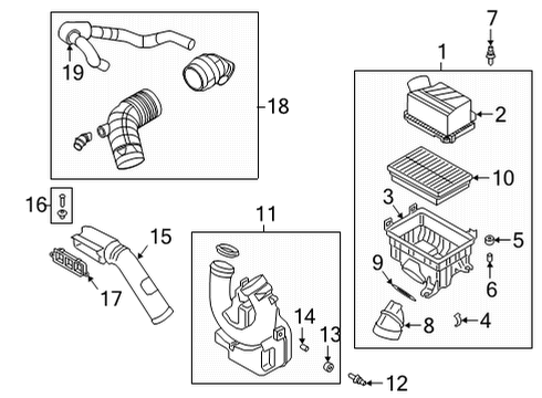 2022 Kia Seltos Air Intake Hose Assembly-Air Intake Diagram for 28140Q5300