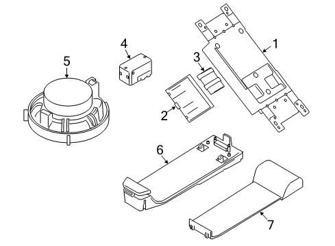 2017 Mini Cooper Communication System Components Cover, Control Unit Diagram for 84109267244