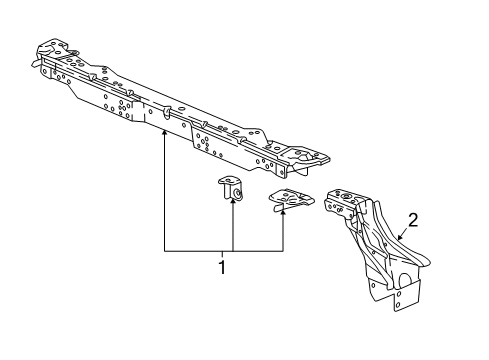 2017 Buick Cascada Radiator Support Upper Tie Bar Diagram for 13456178