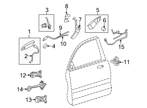 2010 Kia Optima Front Door - Lock & Hardware RETAINER-Front Door Latch Diagram for 824842G000