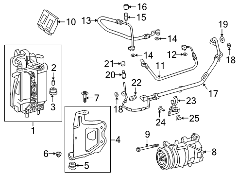 2020 BMW Z4 A/C Condenser, Compressor & Lines Expanding Nut Diagram for 07147348512