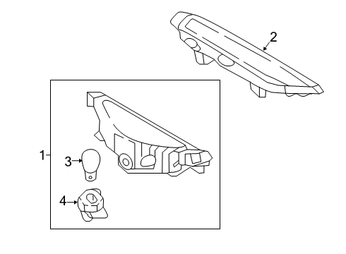 2020 Hyundai Elantra Bulbs Cover-High Mounted Stop Lamp Diagram for 85615-F3000