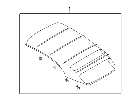 2014 Nissan Murano Interior Trim - Convertible Top Headlining Kit-Folding Roof Diagram for 97161-1GR0A