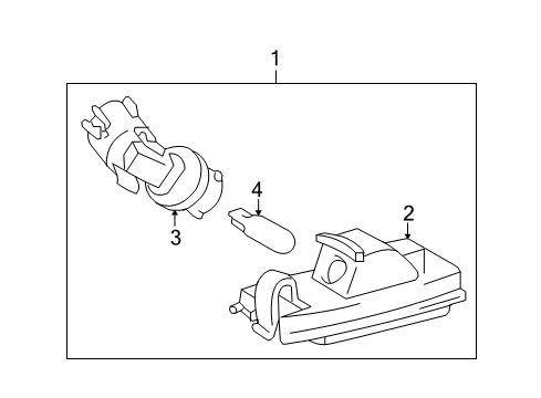 2007 Toyota Yaris Bulbs License Lamp Diagram for 81270-52010