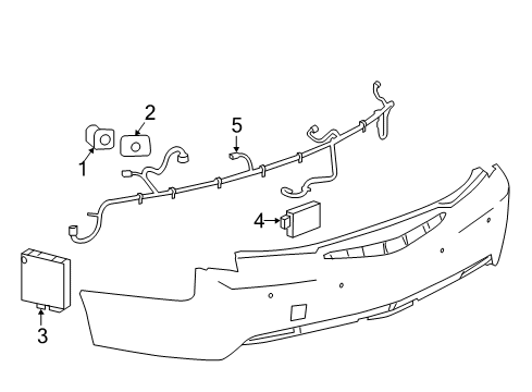 2017 Cadillac ATS Lane Departure Warning Park Sensor Bracket Diagram for 23190913