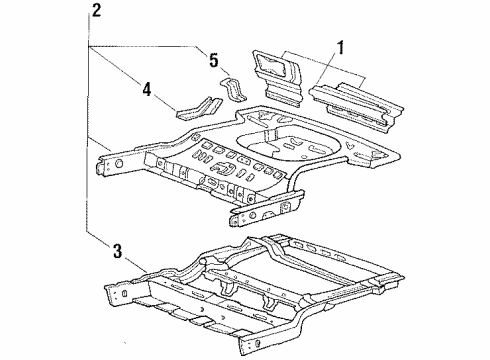 1989 Mitsubishi Precis Rear Body & Floor Hook Assembly-Towing Rear, RH Diagram for 86418-21300