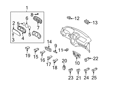 2009 Hyundai Santa Fe Switches Switch Assembly-Wiper & Washer Diagram for 93420-0W000-CA