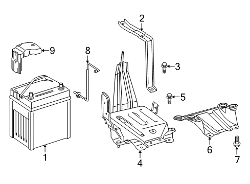 2016 Toyota Avalon Battery Hold Down Diagram for 74481-06110