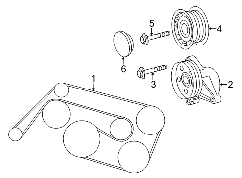 2005 Chrysler Crossfire Belts & Pulleys TENSIONER-Belt Diagram for 5096525AA