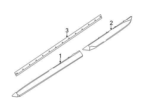 2015 Nissan Pathfinder Exterior Trim - Pillars, Rocker & Floor MOULDING-Rear Door, LH Diagram for 82877-3KA0B
