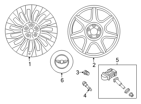 2019 Genesis G90 Wheels 19 Inch Wheel Diagram for 52910-D2310