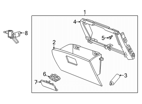 2021 Buick Encore GX Glove Box Damper Diagram for 42730705