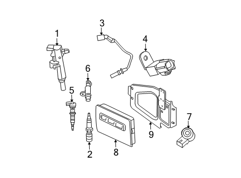 2009 Dodge Ram 1500 Ignition System Cable-Ignition Diagram for 5149211AE