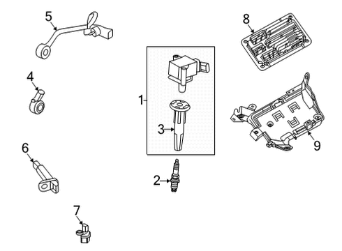 2022 Cadillac CT4 Ignition System ECM Diagram for 12718010