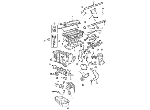 1997 Plymouth Grand Voyager Engine Parts, Mounts, Cylinder Head & Valves, Camshaft & Timing, Oil Pan, Oil Pump, Balance Shafts, Crankshaft & Bearings, Pistons, Rings & Bearings Support-Engine Mount Diagram for 5012896AA