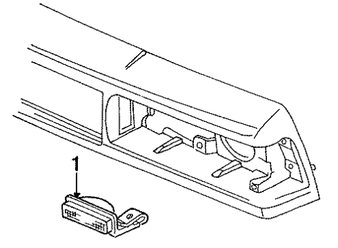 1990 Chevrolet Celebrity Park Lamps Lamp Asm-Parking LH Diagram for 5974143