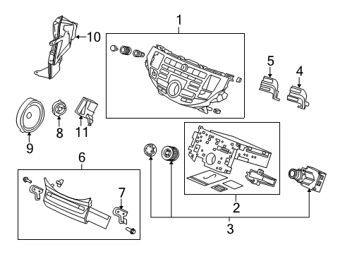 2011 Honda Accord Crosstour Sound System Speaker Assembly, Woofer (20Cm) (Foster) Diagram for 39120-TP6-A01