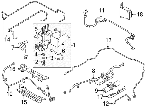 2019 Infiniti QX80 Ride Control Sensor Assy-Height, Front Diagram for 53810-1LA0A