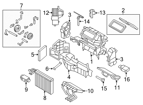 2018 BMW X5 A/C & Heater Control Units Repair Kit, Radio And A/C Control Panel Diagram for 64119388807