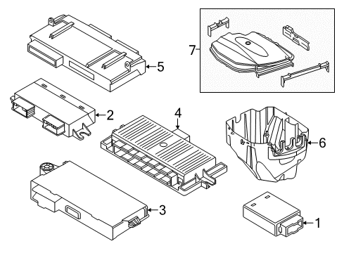 2015 BMW X1 Electrical Components Electronic Junction Box Diagram for 61359364819