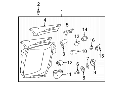 2021 Kia Telluride Bulbs Bracket-Moisture Absorbent Diagram for 92126-S2000