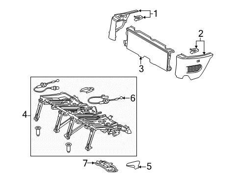 2016 Lexus NX200t Tracks & Components Board, Battery Service Cover Diagram for 58467-78010-C0