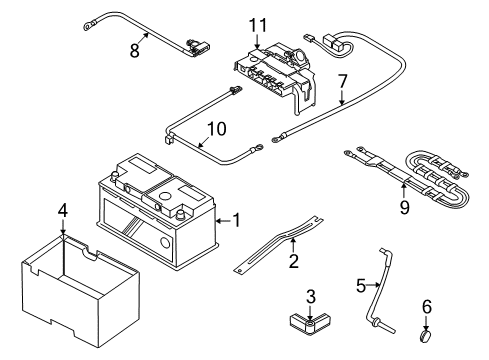 2011 BMW Z4 Battery Battery Heat Insulation Diagram for 61217599241