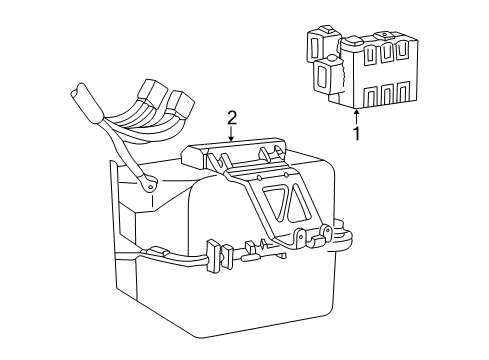 2007 Ford Crown Victoria Electrical Components Control Assembly Bracket Diagram for 1W1Z-14B058-AA