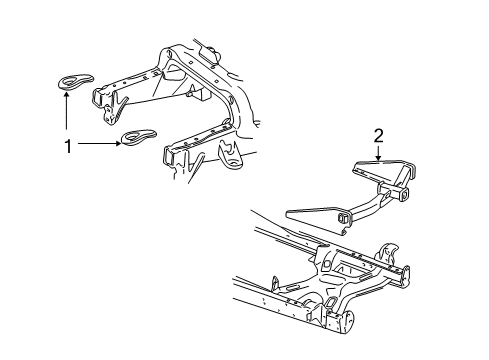 2000 Ford Excursion Tow Hook & Hitch Tow Hook Diagram for F81Z-17N808-AA