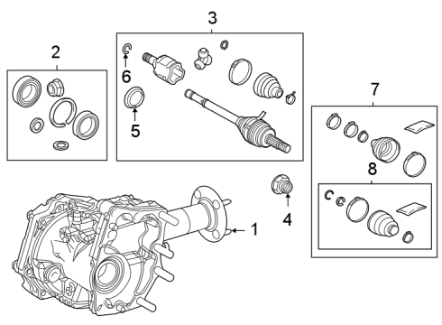 2021 Toyota Avalon Transfer Case Seal, Type T Oil Diagram for 90311-55002