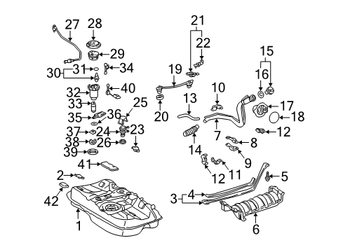 2002 Lexus ES300 Fuel Injection Valve Assy, Intake Air Control Diagram for 17300-20020