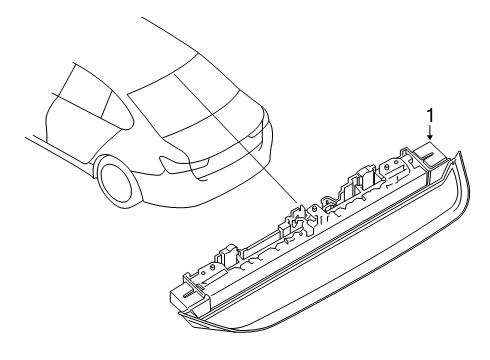 2020 BMW M340i High Mount Lamps THIRD STOPLAMP Diagram for 63257420460