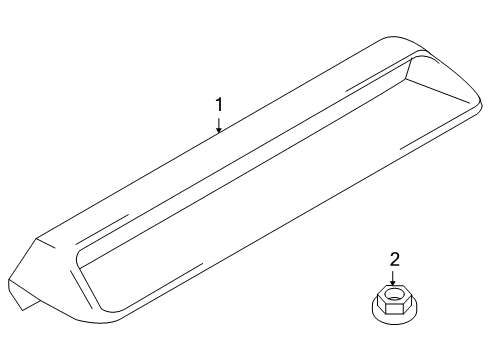 2005 Hyundai XG350 High Mount Lamps Lamp Assembly-High Mounted Stop Diagram for 92750-39500-QD-DS