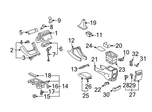 2006 Toyota Camry Heated Seats Protector Clip Diagram for 90467-10201