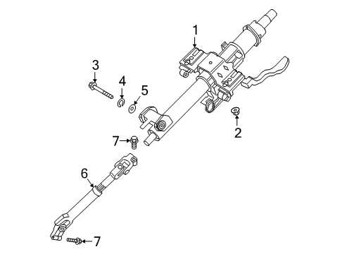 2022 Hyundai Veloster N Steering Column Assembly Column Assembly-Steering Diagram for 56310-K9000