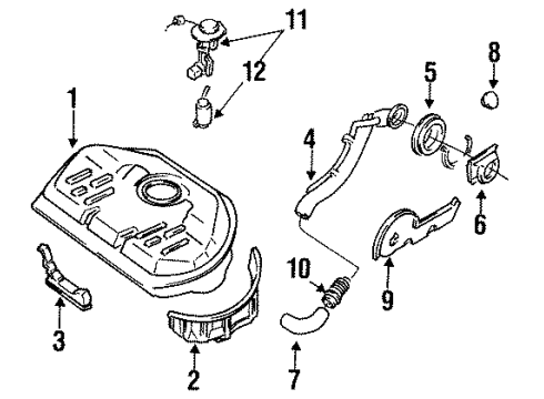 1985 Nissan Maxima Senders Engine Coolant Temperature Sensor Diagram for 22630-01P01