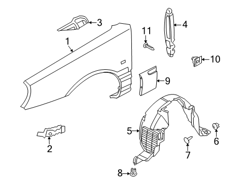 2009 Kia Amanti Fender & Components, Exterior Trim Clip-Side SILL MOULDING Diagram for 8775637000